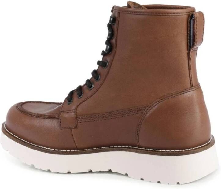 Tommy Hilfiger Bruin Leren High-Top Laarzen