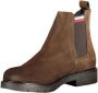 Tommy Hilfiger Bruine Enkellaarzen met Zijelastiek - Thumbnail 2