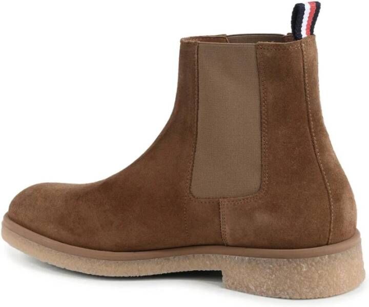 Tommy Hilfiger Bruine Suède Leren Chelsea Laarzen