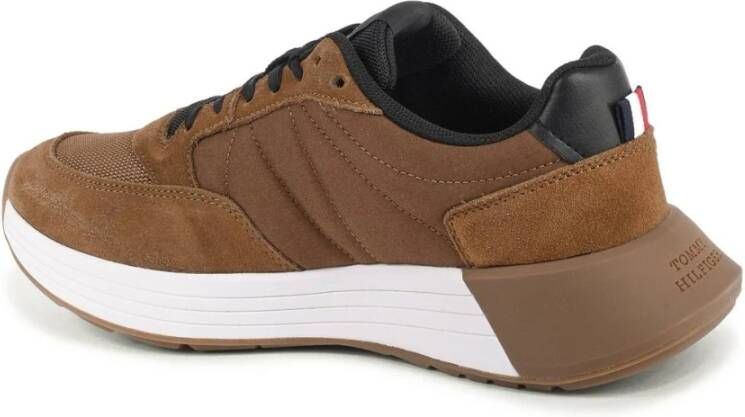 Tommy Hilfiger Bruine Suède Sneakers