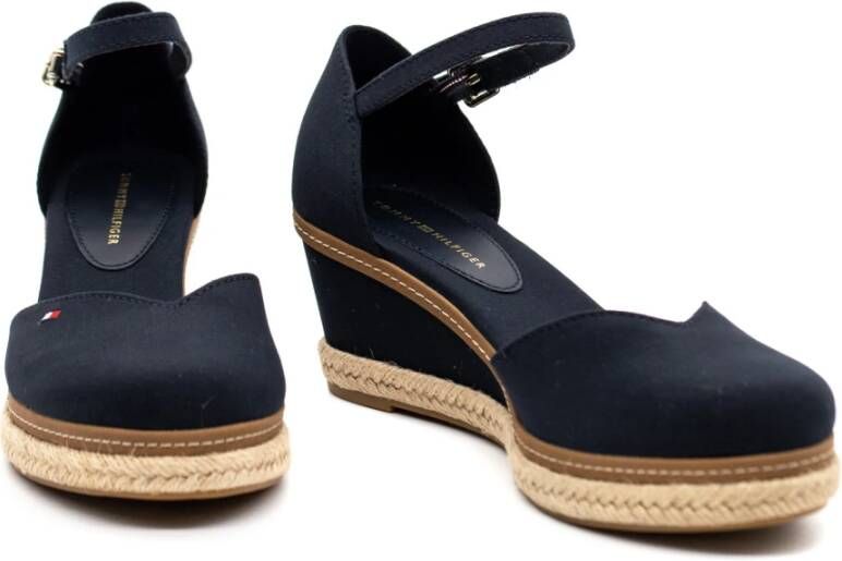 Tommy Hilfiger Dames Marineblauwe Basis Gesloten Teen Mid Wedge Blue Dames