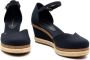 Tommy Hilfiger Dames Marineblauwe Basis Gesloten Teen Mid Wedge Blue Dames - Thumbnail 4