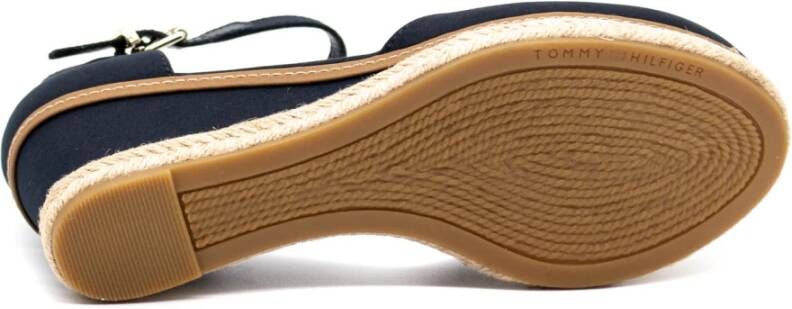 Tommy Hilfiger Dames Marineblauwe Basis Gesloten Teen Mid Wedge Blue Dames