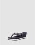 Tommy Hilfiger Tommy Webbing H Wedge Sandal Slippers Blauw Vrouw - Thumbnail 7