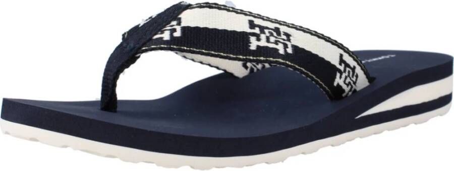Tommy Hilfiger Colorblock Webbing Flip Flops Blue Dames