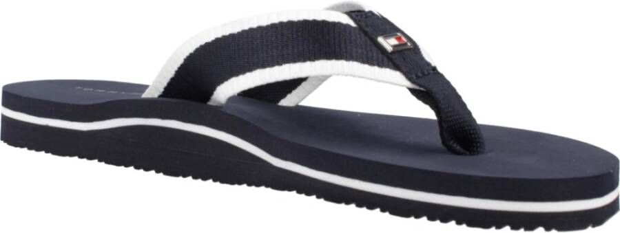 Tommy Hilfiger Webbing Pool Slide Flip Flops Blue Dames