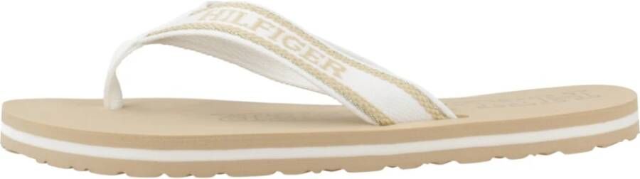 Tommy Hilfiger Stijlvolle Strandsandalen voor Vrouwen White Dames