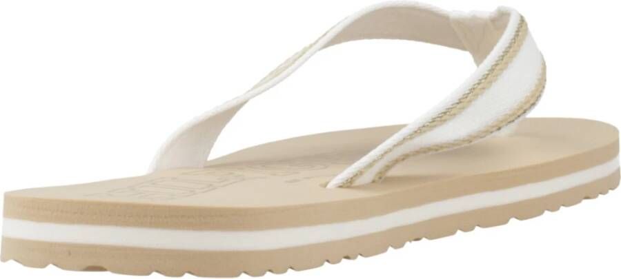 Tommy Hilfiger Stijlvolle Strandsandalen voor Vrouwen White Dames