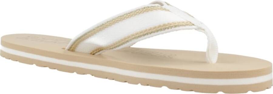 Tommy Hilfiger Stijlvolle Strandsandalen voor Vrouwen White Dames