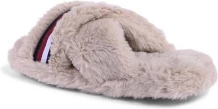Tommy Hilfiger Fluffy Faux Fur Slippers