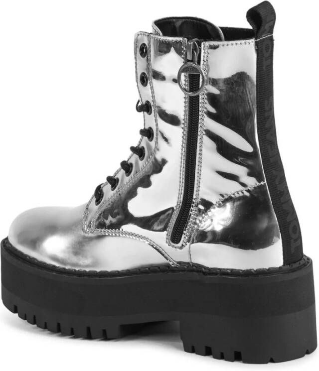 Tommy Hilfiger Grijze Platform Enkellaarzen