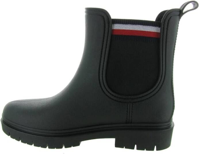 Tommy Hilfiger Hardware Rainboot Enkellaars Black Dames