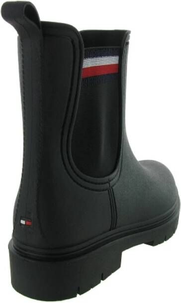 Tommy Hilfiger Hardware Rainboot Enkellaars Black Dames