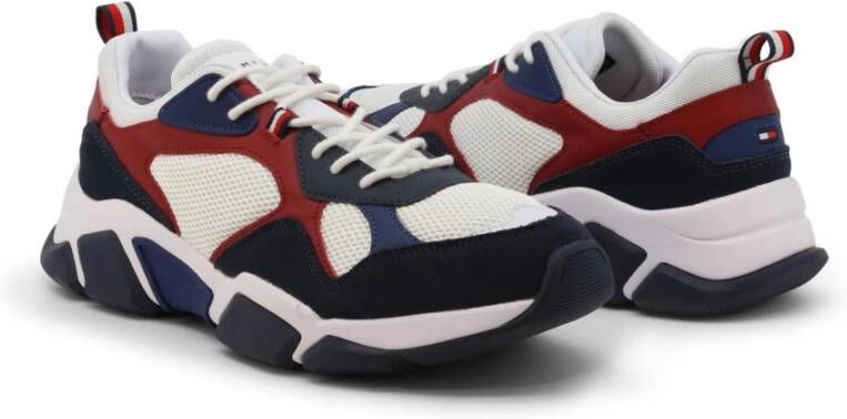Tommy Hilfiger Heren Sneakers van Suède en Synthetisch Materiaal White Heren