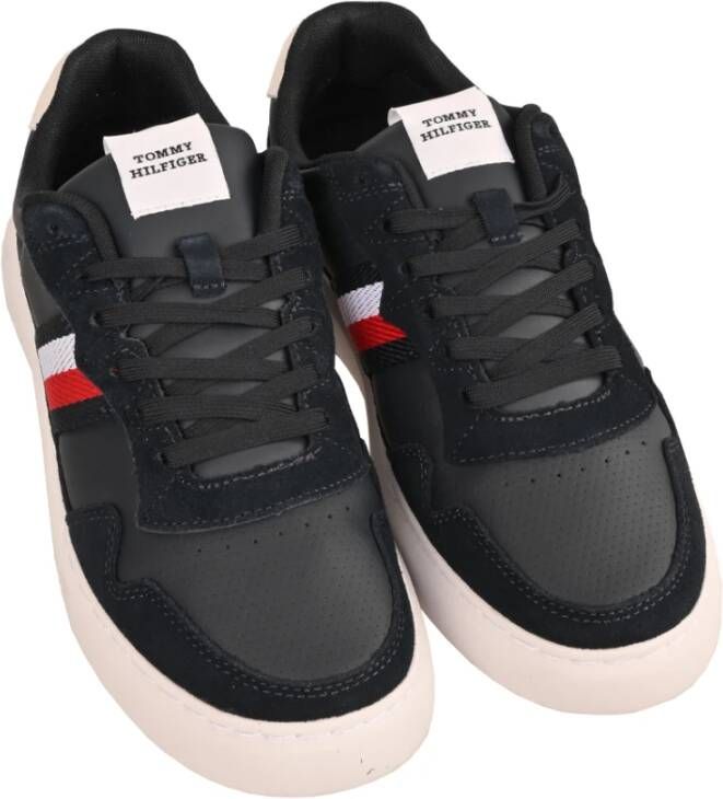 Tommy Hilfiger Iconische lage model leren sneakers Blue Heren