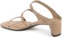 Tommy Hilfiger Khaki Leren Blokhak Sandalen - Thumbnail 2