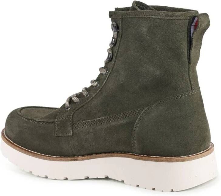 Tommy Hilfiger Khaki Suède Veterschoenen