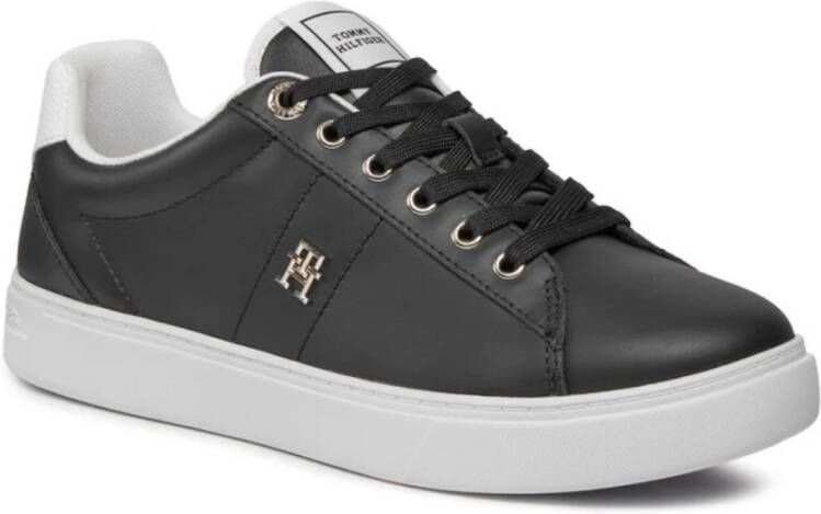 Tommy Hilfiger Lage Leren Sneakers Tons: Zwart Black Heren