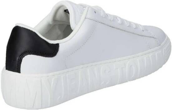 Tommy Hilfiger Lage Sneaker Jeans Leren Zool White Heren