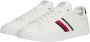 Tommy Hilfiger Sportieve leren sneaker met groene accenten White Heren - Thumbnail 10