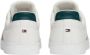 Tommy Hilfiger Sportieve leren sneaker met groene accenten White Heren - Thumbnail 12