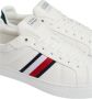 Tommy Hilfiger Sportieve leren sneaker met groene accenten White Heren - Thumbnail 14