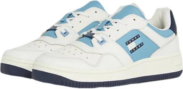 Tommy Hilfiger Leren Basketbalsneakers Blue Heren