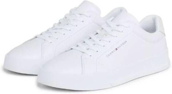 Tommy Hilfiger Leren Court Schoenen White Heren
