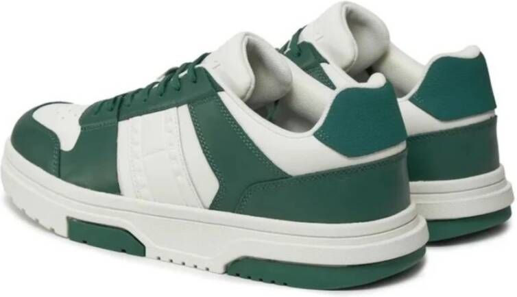 Tommy Hilfiger Leren Cupsole Sneakers voor Mannen Multicolor Heren