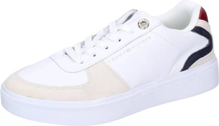 Tommy Hilfiger Leren Dames Sneakers Stijlvolle Schoenen Multicolor Dames