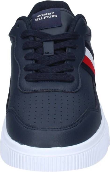 Tommy Hilfiger Leren Heren Sneakers Stijlvolle Schoenen Blue Heren