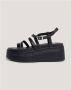 Tommy Jeans Strappy Wedge Sandalen Lente Zomer Collectie Black Dames - Thumbnail 14