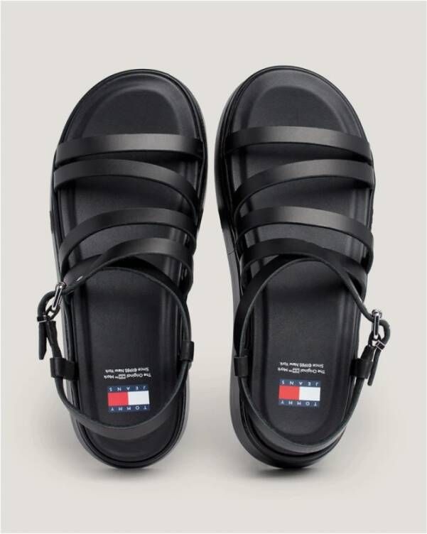 Tommy Hilfiger Leren Sandalen voor Mannen en Vrouwen Black Dames