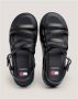 Tommy Jeans Strappy Wedge Sandalen Lente Zomer Collectie Black Dames - Thumbnail 15