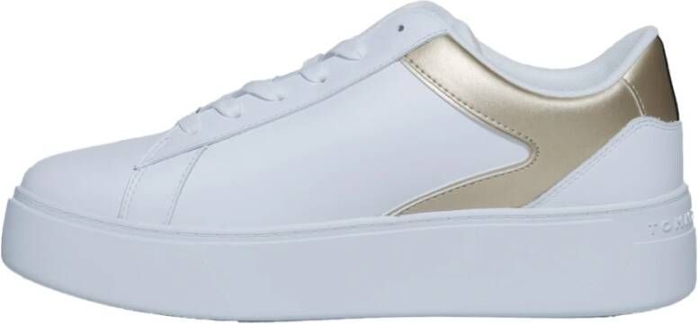 Tommy Hilfiger Leren Sneakers Lente Zomer Collectie White Dames