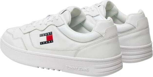 Tommy Hilfiger Leren Sneakers met Verwijderbare Binnenzool White Heren