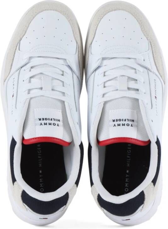 Tommy Hilfiger Leren Sneakers met Vetersluiting White Heren