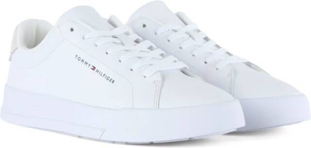 Tommy Hilfiger Leren Sneakers TH Court White Heren