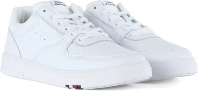 Tommy Hilfiger Moderne Cup Corporate Leren Sneakers White Heren
