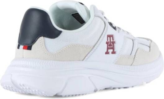 Tommy Hilfiger Moderne Runner Mix Leren Sneakers White Heren