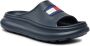 Tommy Hilfiger Platte PVC Logo Muilezel Schoenen Blue Dames - Thumbnail 7