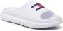 Tommy Hilfiger Platte PVC Logo Muilezel Schoenen White Dames - Thumbnail 5