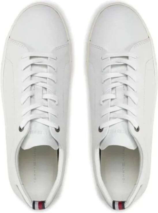 Tommy Hilfiger Premium Cupsole Geleerde Leren Sneakers White Heren