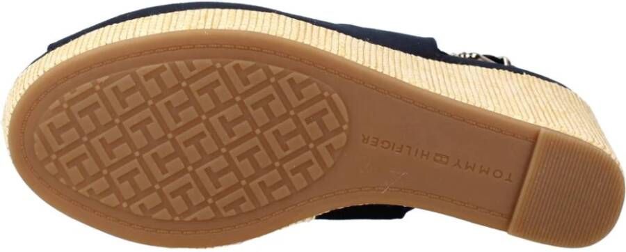 Tommy Hilfiger Sleehaksandaaltjes TOMMY WEBBING LOW WEDGE SANDAL met opvallende logo - Foto 14