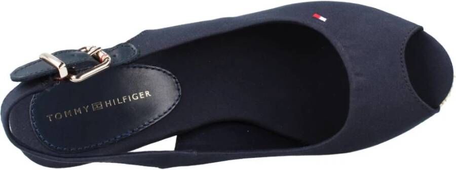 Tommy Hilfiger Sleehaksandaaltjes TOMMY WEBBING LOW WEDGE SANDAL met opvallende logo - Foto 15