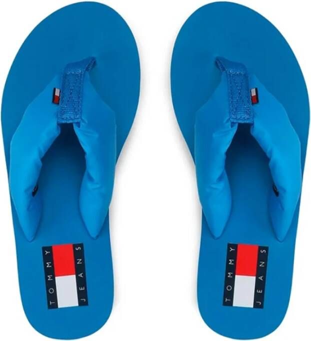 Tommy Hilfiger Recyclede Polyester Slippers Blue Dames