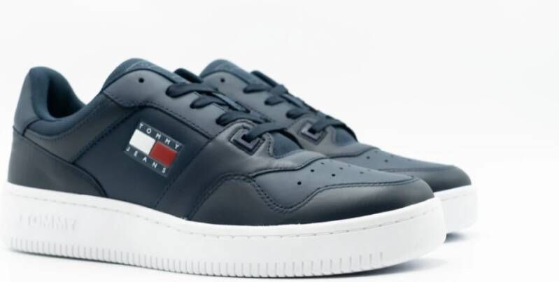 Tommy Hilfiger Retro Basketbalsneakers Blauw Heren