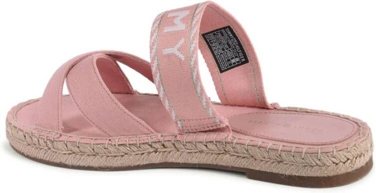Tommy Hilfiger Roze CrossStrap Espadrille Sandalen