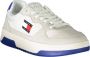 Tommy Hilfiger Sportieve Witte Sneakers Blauwe Details Logo White Heren - Thumbnail 10