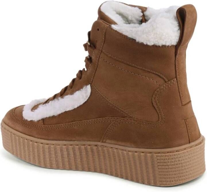 Tommy Hilfiger Shearling HighTop Laarzen Bruin Leer